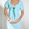 Virgio Women Mini Length Puff Sheath Fit Sweetheart Dress
