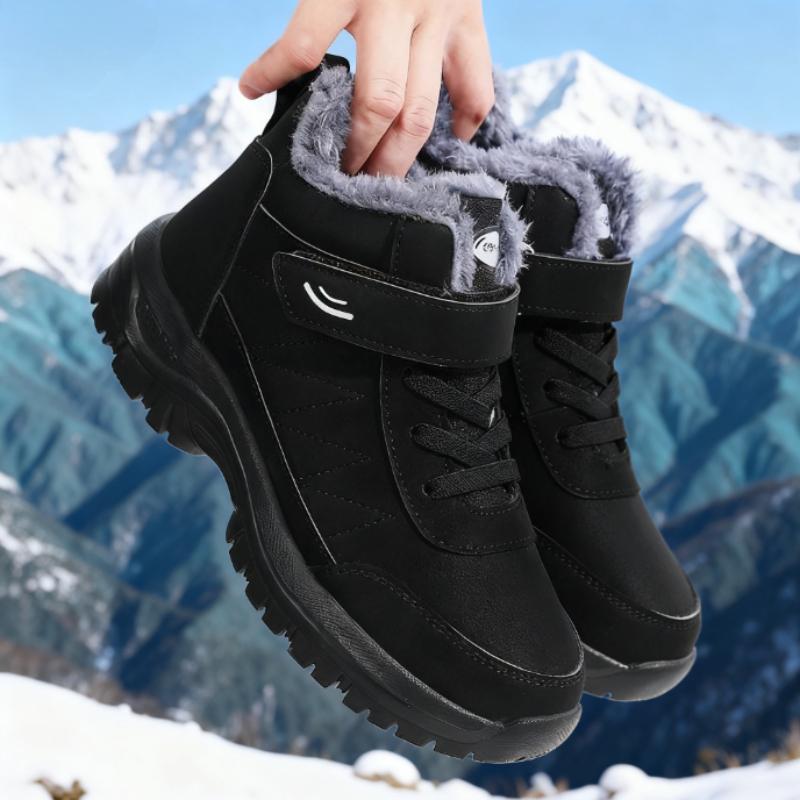 Women's Snow Boots Winter Fleece Thick Anti Slip Snow Boots Wide Last Walking Cotton Shoe Fleece-Lined Warmth Sneakers for Women