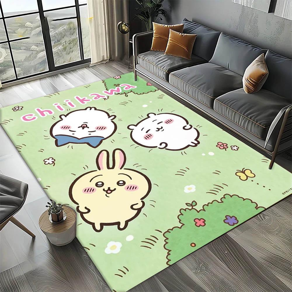 Cartoon Anime C-ChiikawaS Classic 3D Print Carpet Rug Art for Room Decor Home Bedroom Gifts Fans Area Rug Non-slip Floor Mat