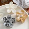 3Pcs Marble Vein Flower Hair Clips for Women Flower Hair Claw Clips for Thick and Thin Hair Cute Claw Clips for Holiday Gifts
