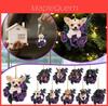 2023 Cross-border New Product Dog In Purple Rose Car Ornament Christmas Healing Series Personalized Christmas Tree Decoration