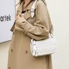 Leather Women's Bags Autumn and Winter New Trendy Fashion Versatile Diamond First Layer Cowhide Shoulder Messenger Bag