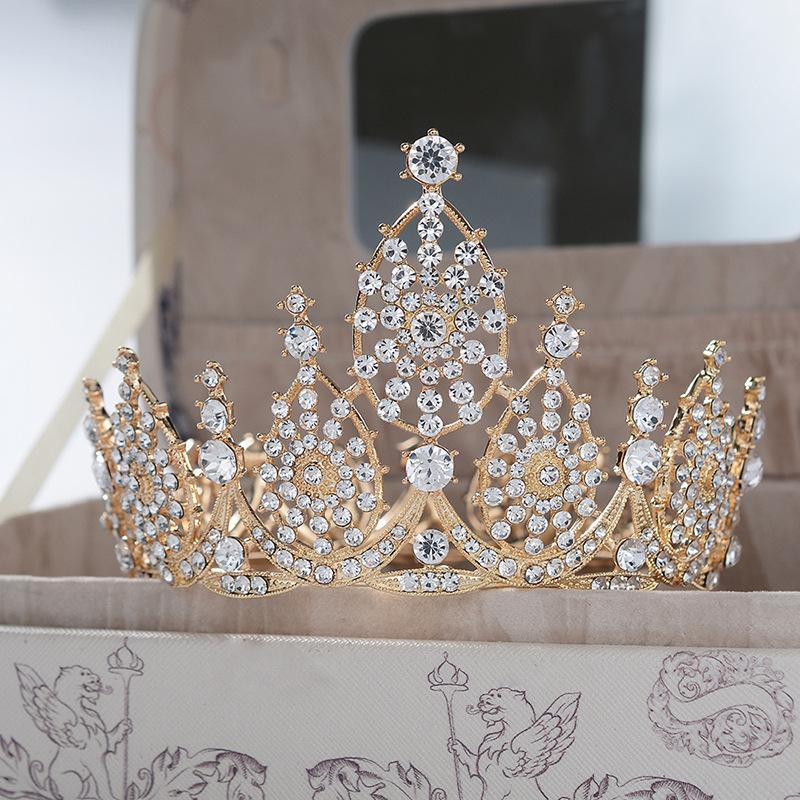 New style elegant palace retro crown bride wedding wedding dress dinner party exquisite style crown girl