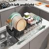 Long Telescopic Single Layer Dish Rack