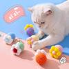 6PCS Linen Cotton Cats Teasing Toy with Flower Design and Soundable Bells for Safe Pet Entertainment Enrichement Toy