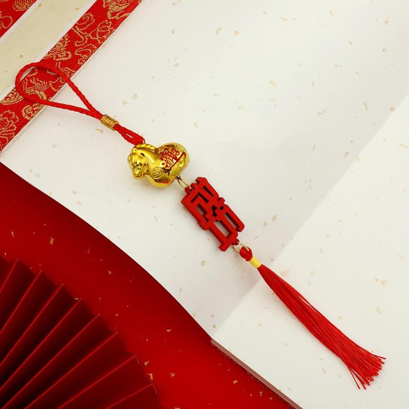 2026 Rok Konia Złoty Plastikowy Wisiorek Szczęścia Zodiak Koń Szczęśliwy Święto Wiosny Ozdoby do Zawieszenia w Domu Samochodzie Prezenty Roczne