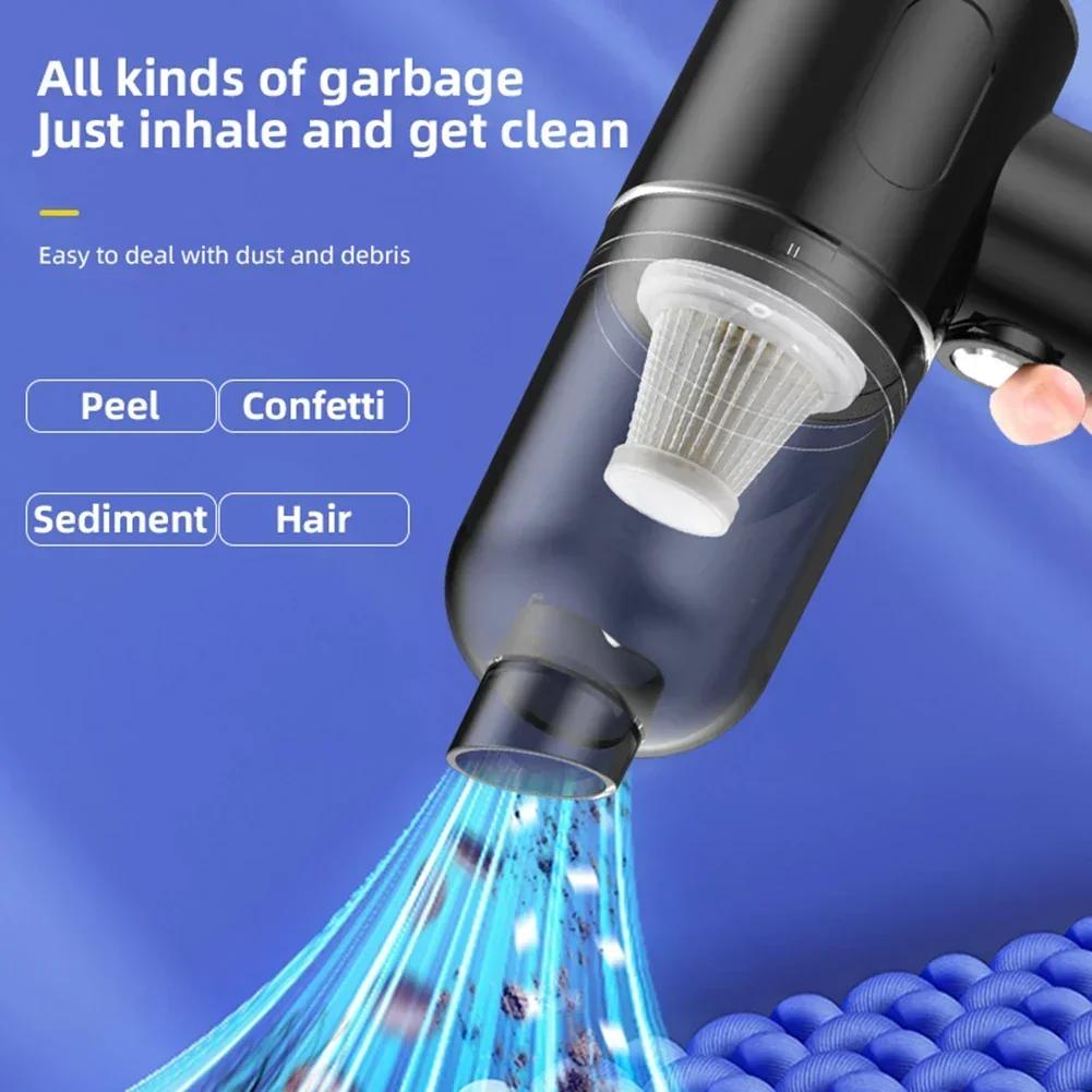 Handheld Vacuum Cleaner Vacuum Wireless 1200MAH ABS Black Car Cleaner Dual Use For Most Cars Replacement Practical