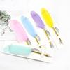 Retro Style Feather Quill Ballpoint Pen Wedding Gift Office School Supplies Kawaii Student Present Gift