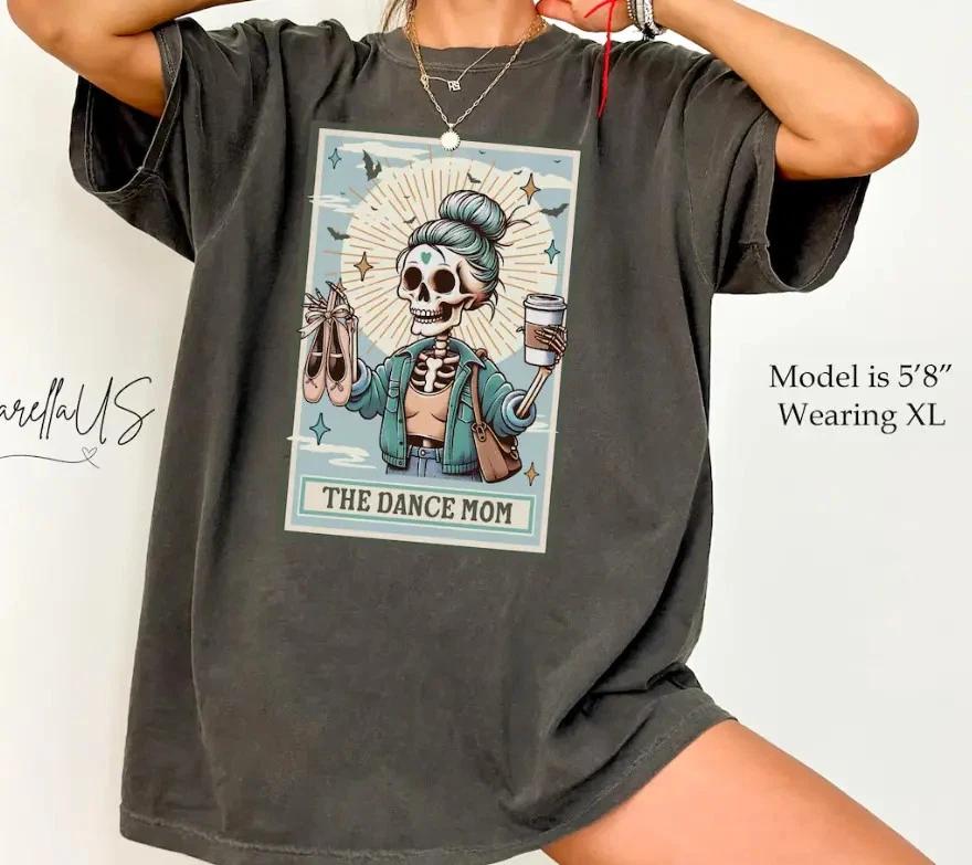 Dance Mom Shirt Funny Dancer Mom Tarot Card Graphic Tee Gift M