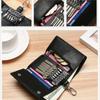 Schlüsselhalter Geldbörse Echtes Leder Unisex Solide Schlüsselbörse Organizer Tasche Auto Hausmeister Geldbörse Kartenhalter Schlüsselanhänger Leder