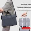 14" Shockproof Laptop Shoulder Bag with Logo, Unisex Business Briefcase