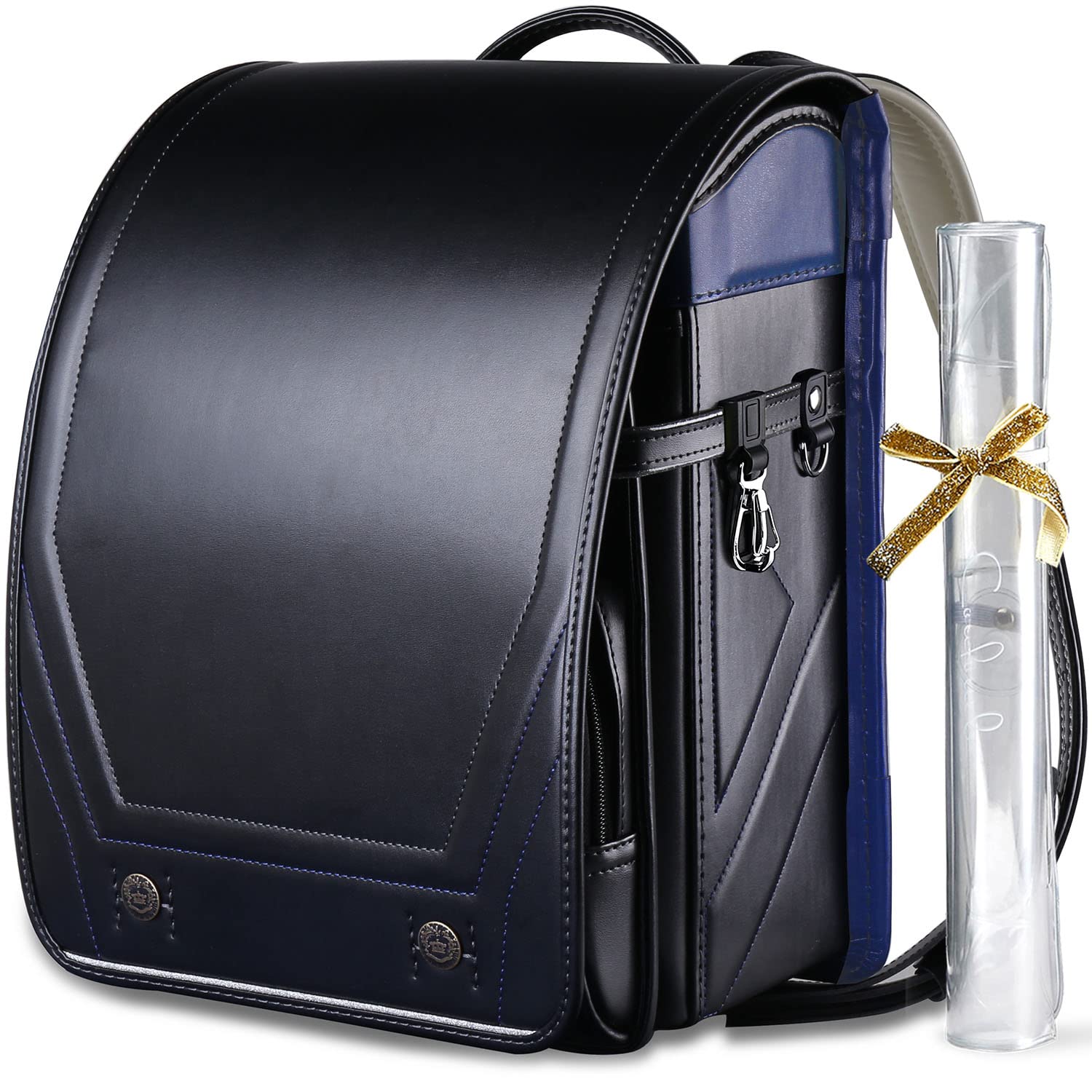 

Школьный ранец Coulomb Prelude для формата A4, водонепроницаемый, прозрачный, гарантия продавца [Coulomb] для мальчиков, совместимый, водоотталкивающий, с застежкой в одно касание [С чёрный