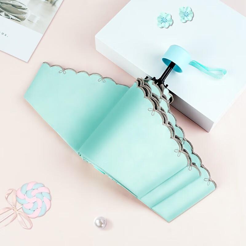 Red Leaf Mini 5-Fold Portable Sun & Rain Umbrella