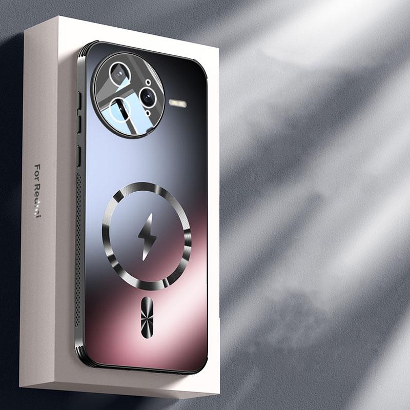 

Для Magsafe Magnetic Case для POCO F7 Ultra Frosted Shockproof Lens Protection Film Back Cover для Poco F7 Pro F7Ultra for Poco F7 Pro чёрный