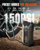 6000A 13-in-1 Portable Jump Starter with Air Compressor, 12V Power Pack for Gas/Diesel Cars, 150PSI Tire Inflator