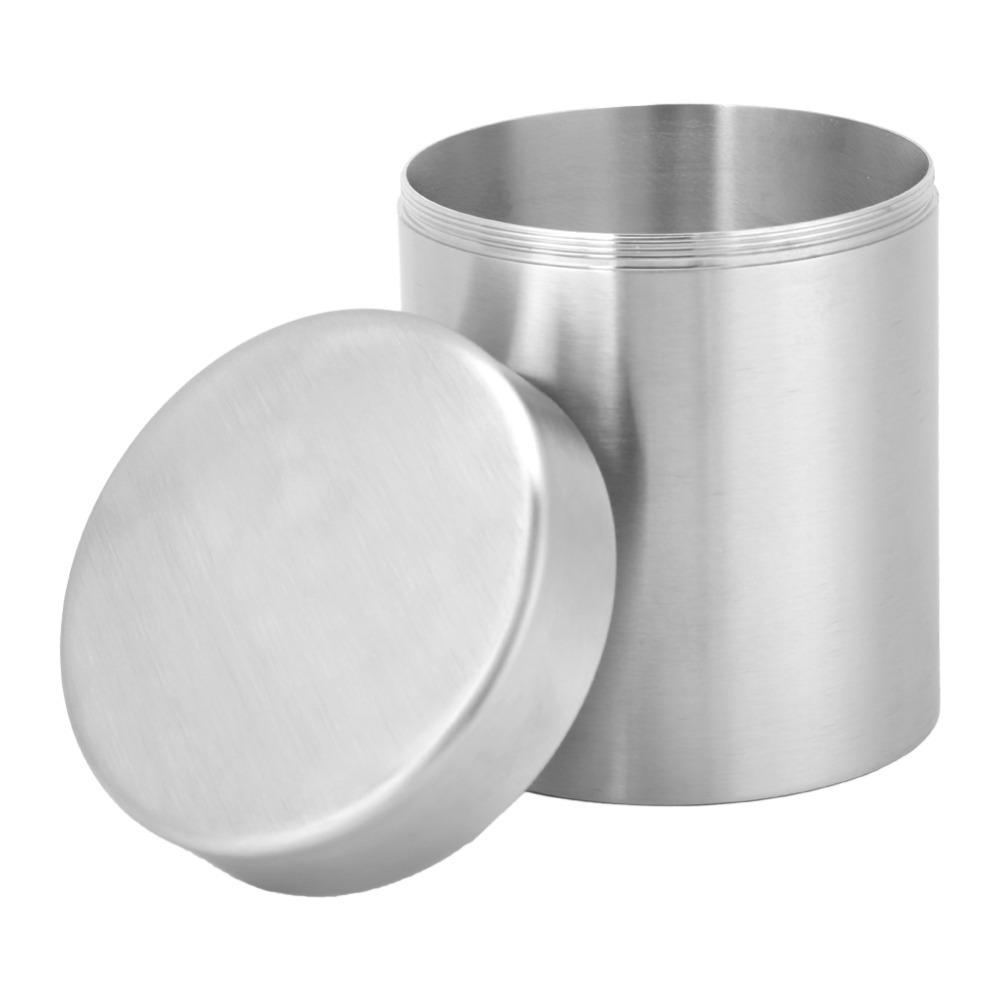 400ml Tea Tin Can Stainless Steel Dust Proof Tea Canister Sealed Lid Fine Workmanship Stainless Steel Tea Tin Kitchen