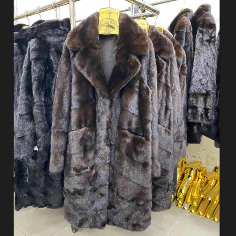 Настоящая норка Шубы Женщины Зима Натуральный мех Норки Пальто и куртки ...
