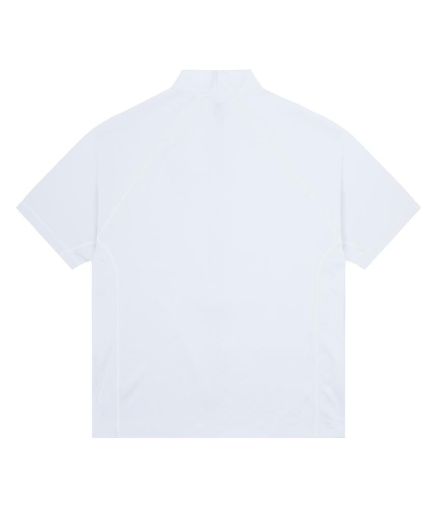 GLACK Gt153 Soden Short Sleeve Zip-Up Rash Guard (White)