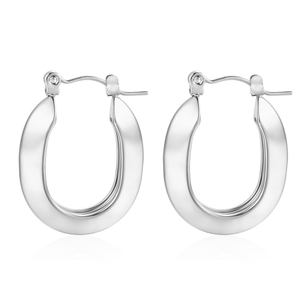 Autumn and winter new titanium steel earrings French fashion simple high-end jewelry personalized niche geometric earrings