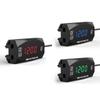 2 In 1 Universal Motorcycle Electronic Clock Voltmeter Ip67 Waterproof Display