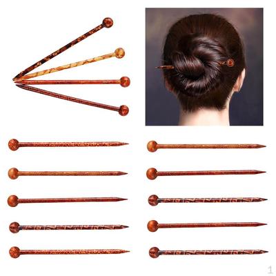 14 Stück Bedruckte Holz Haarspange Stab Frauen Dame Essstäbchen 13cm
