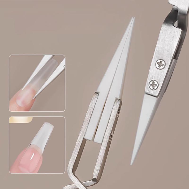 Stainless Steel Nails Shaping Tool Tweezers Nail Extension Clips For Nail Extension Nail Art Manicure