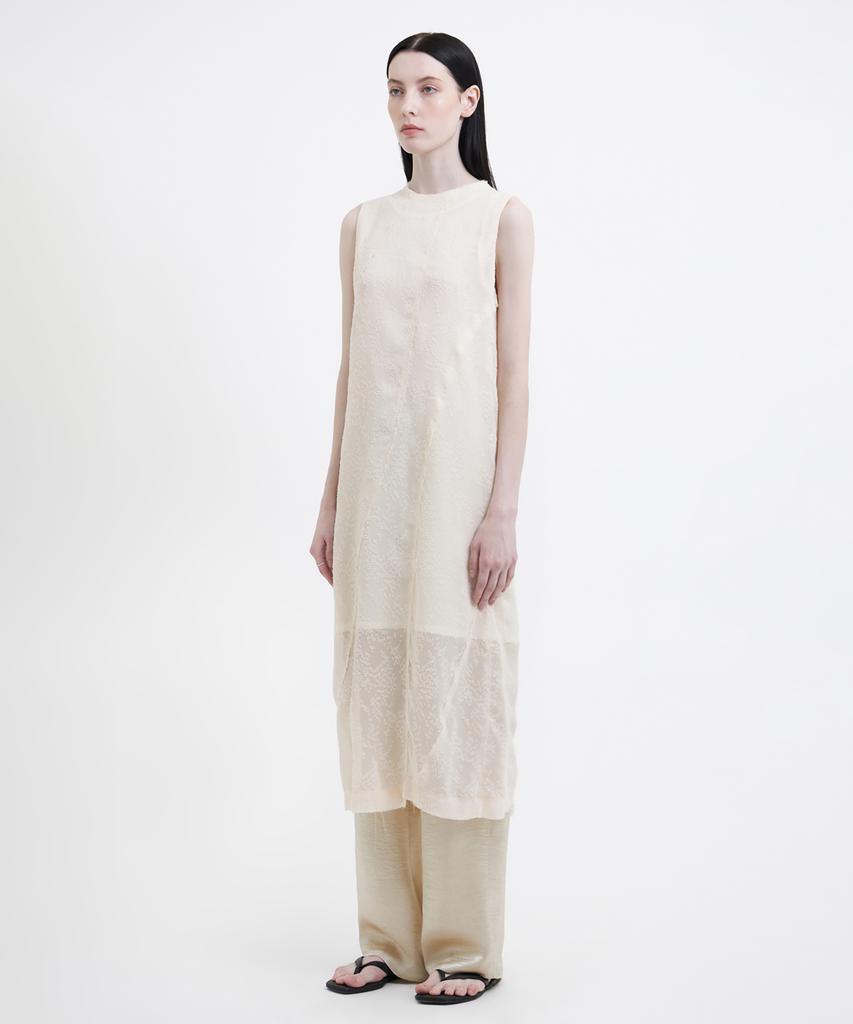 Youth Row-Edge Dress - Ivory