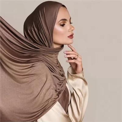 Modal Jersey Hijab For Women Cotton Headscarf Soft Long Shawl Muslim Fashion Scarves Islamic Turbans Women Bandana Headband