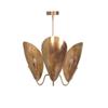 3 Light Curved Shades Pendant Mid Century Modern Raw Brass Sputnik chandelier light Fixture
