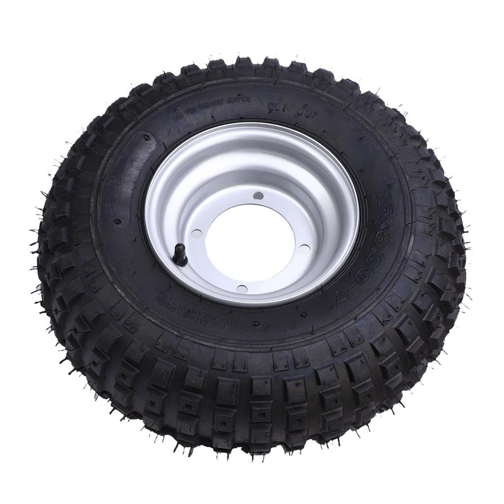 All Terrain Vehicle Tire 16x8 7 7 Inch Non Slip Rubber and Aluminum Alloy ATV Trail Tire with Rim for UTV Quad Off Road