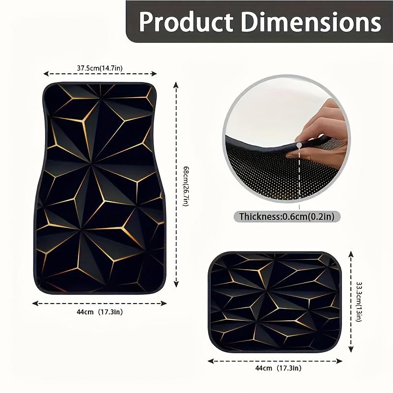 4pcs Diamond Pattern Car Floor Mats - Durable Material - Easy to Clean, All-Weather, Full Coverage Protection,Easy to Clean,Durable Lining, Heavy-Duty