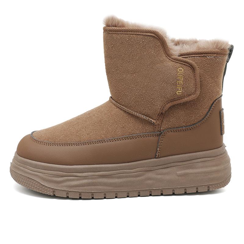 Winter women's shoes snow boots thick-soled new women's cotton shoes piled thickened warm short boots