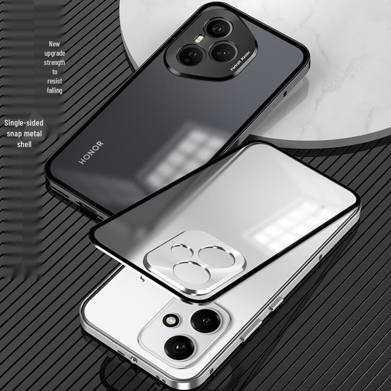 Honor 400/400pro Snap-Button Metal Frame Phone Case with Frosted Back