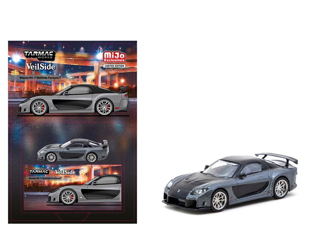 Tarmac Works 1/64 Mazda RX-7 VeilSide Fortune7 Gray Tarmac Works VeilSide MiJo Limited Edition серый