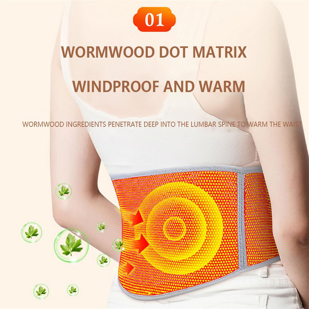 1Pcs Wormwood Heating Waist Protector Winter Elasticity Warming Waist Anti-Cold Warm Belly Lumbar Acupuncture Waist Protector Unisex