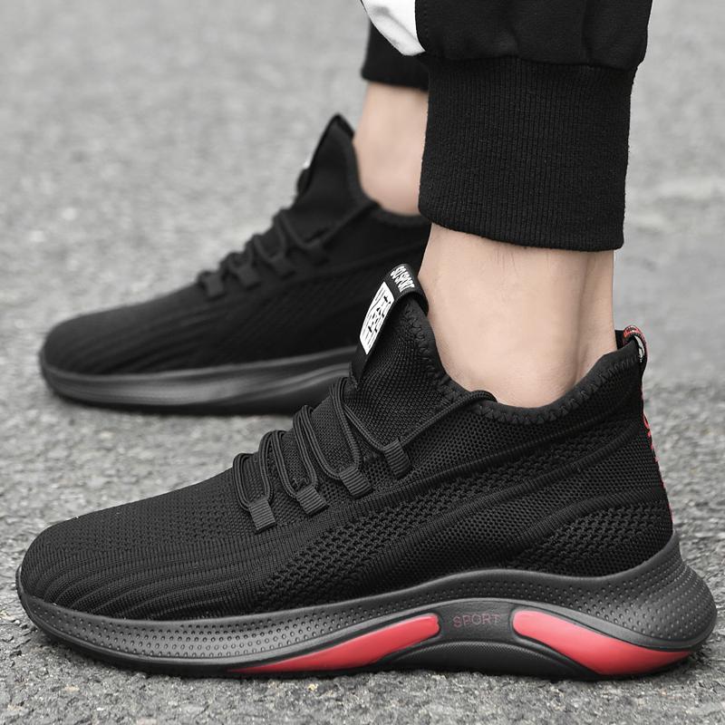 Fashion Summer Men's Breathable Sneakers Lace-up Lightweight Casual Shoes Non-slip Men All-match Flat Fashion Comfort Walking Loafers