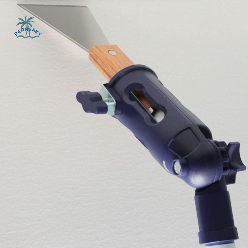 Universal Multi-Angle Paint Brush Extender Adjustable Angle DIY Paint Roller Clamp Valve Fixed Plastic Paint Edge Tool Wall blu