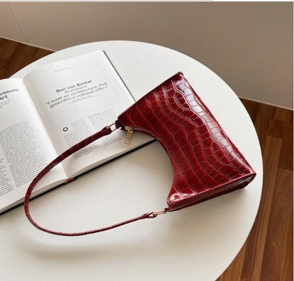 2021 Spring Stone Pattern Underarm Bag - Women's Japanese Fashion Baguette Bag