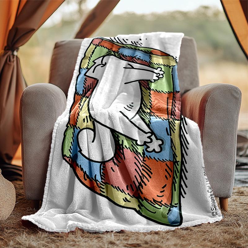 Simon's Cat Flanelldecke Weich Warm Ganzjahresdecke, Design für Camping, Autoreisen, Wandern Sofa, Bett, Büro Perfektes Geschenk für Partys