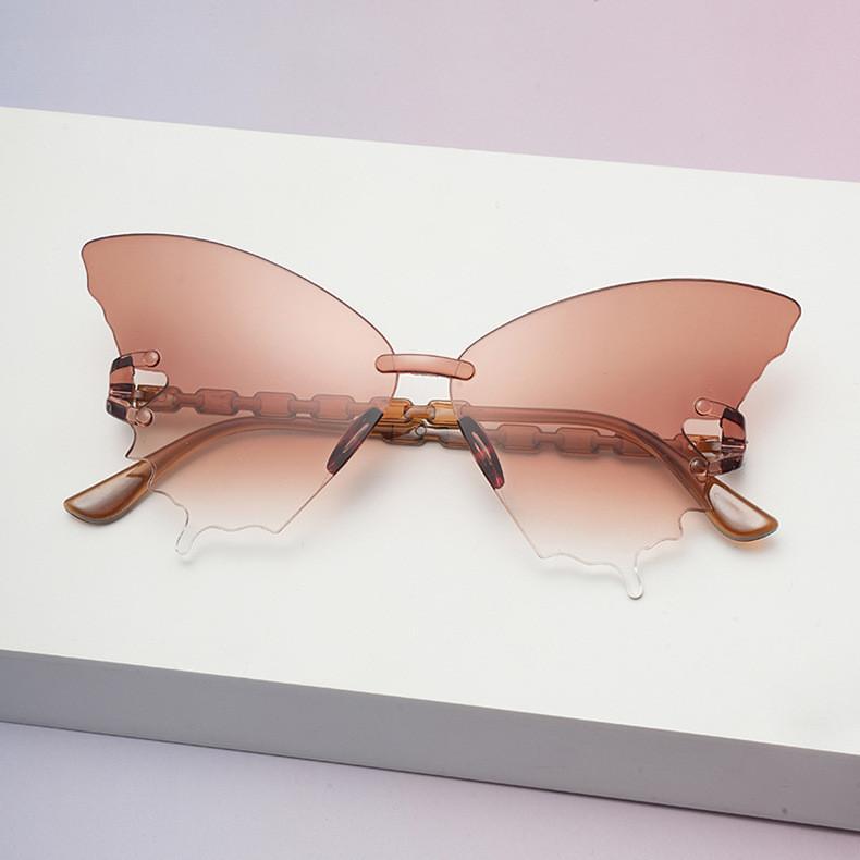 Butterfly Eyewear Unisex Frameless Sunglasses With Resin Lenses For Travel And Fashion