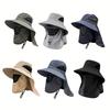Cappello da Sole Estivo Traspirante Anti-UV per Ciclismo Pesca con Protezione per il Collo Cappello da Pescatore Unisex da Esterno con Ampia Visiera Caccia Escursionismo Cappello a Secchiello