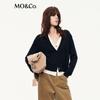 MO&Co. Women's Wool Machine Washable Faux Two-Piece Knit Cardigan