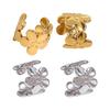 Trendy Flower Shaped Ear Clips for Women Stainless Steel Earrings Accessories Jewelry For Sensitive Skin Wearers