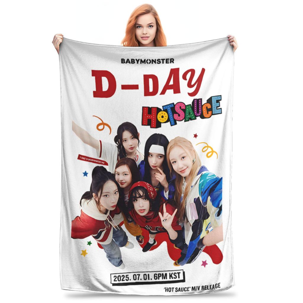 Babymonsters KPOP Flanellen Deken Geweldige Plaid Dekens voor Thuis 200x150cm Spreien,