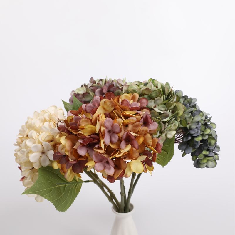 

1 Piece Artificial Hydrangea Fake Flowers Home Decoration Accessories Wedding Gifts Shooting Props Indoor Diy Bridal Bouquet зелений