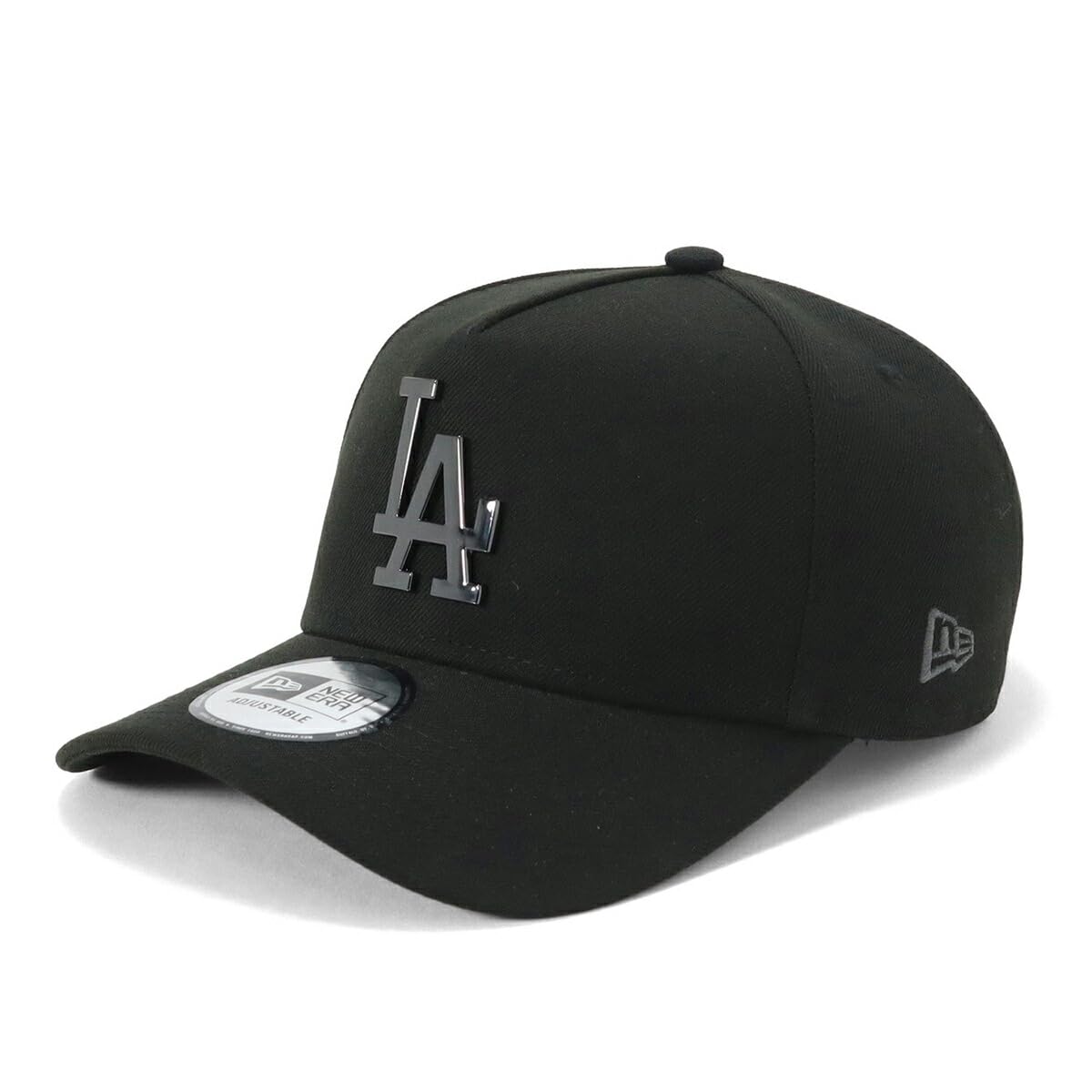 New Era 9FORTY MLB ONSPOTZ Exclusive LA Black Free Size 9Forty CS Metal Los Angeles Dodgers Cap, A-Frame Badge,