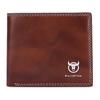 Men Leather Bifold Wallet with Flip Pocket Card Holder Wallet Purse
