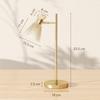 Modern Table Lamp, Bedside Lamp with Adjustable Flower-Shaped Head and E27 Socket for Living Room Bedroom Study, Bulb Not Included, Gold Tone