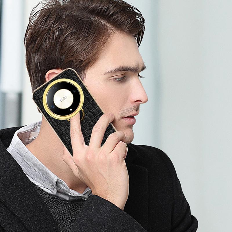 For Honor X9b 5G/Magic6 Lite 5G Cell Phone Case 6D Electroplating Finger Ring Kickstand Back Cover