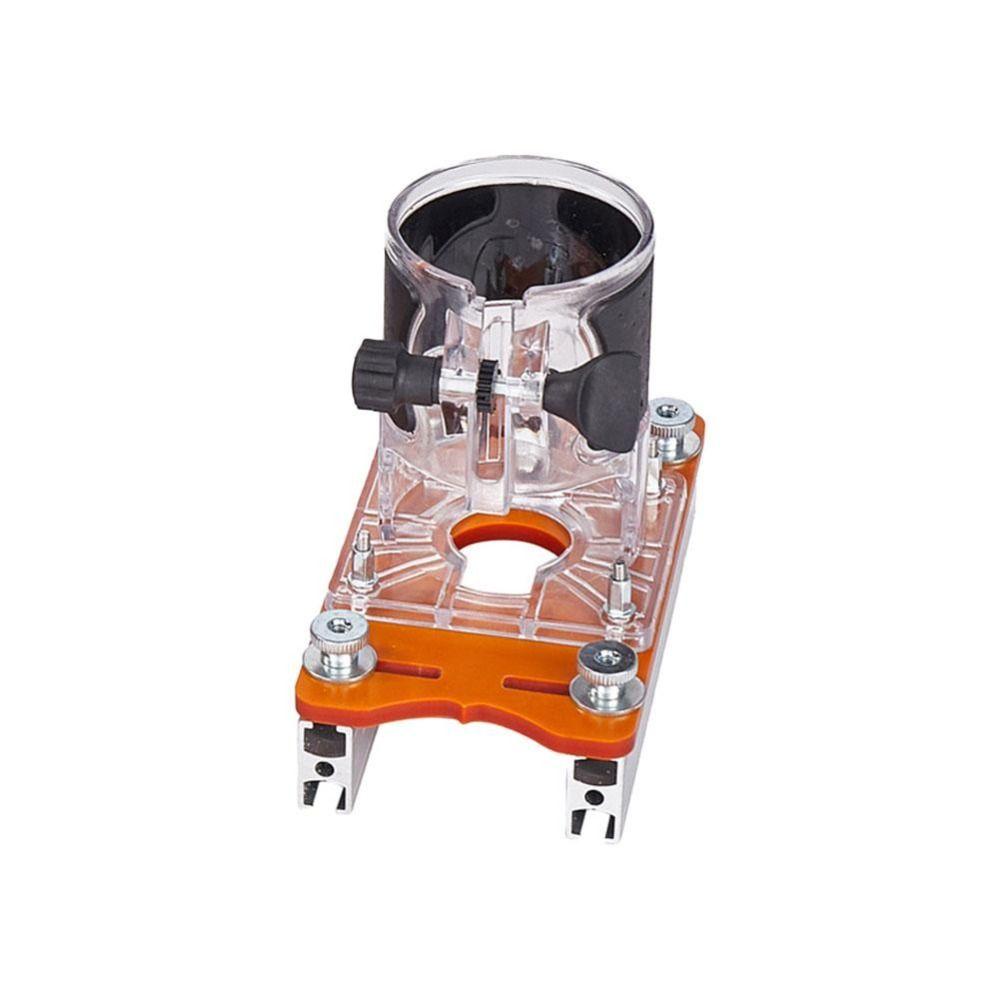 Adjustable 2 in 1 Router Base Woodworking Slotting Bracket Durable Router Slotting Locator  Wood